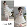 Girl Princess Dress 2026 Spring/Summer New Flower Birthday Dress Girl Fairy Yarn Dress Children's Cake Dress