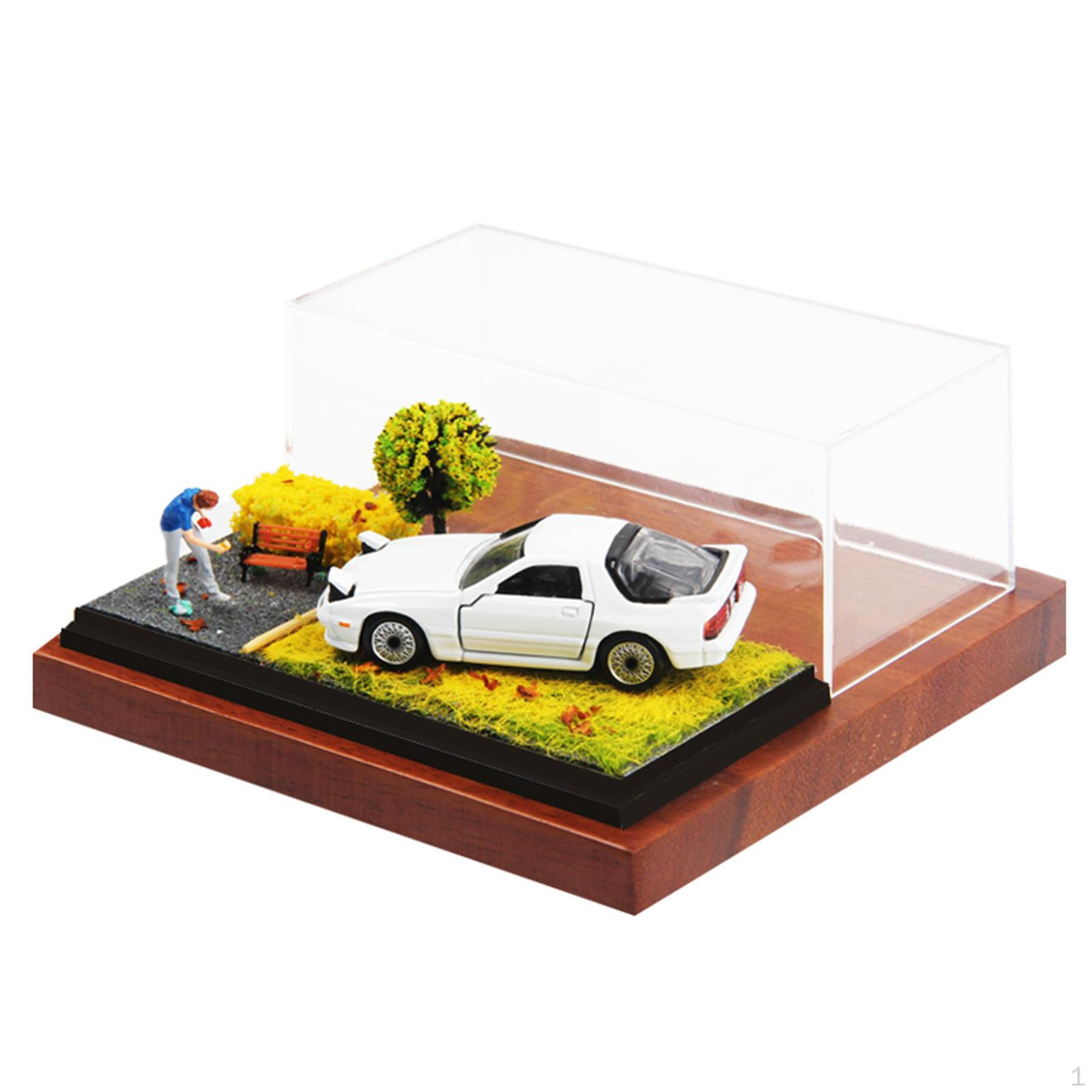 

1/64 Литой под давлением Витрина для автомобилей Коробка для колес, Реалистичная витрина Сцена парковки для autumn scene