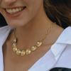 Womens Titanium Steel Pearl Jewelry Set Clover Bracelet Clavicle Necklace Fashion
