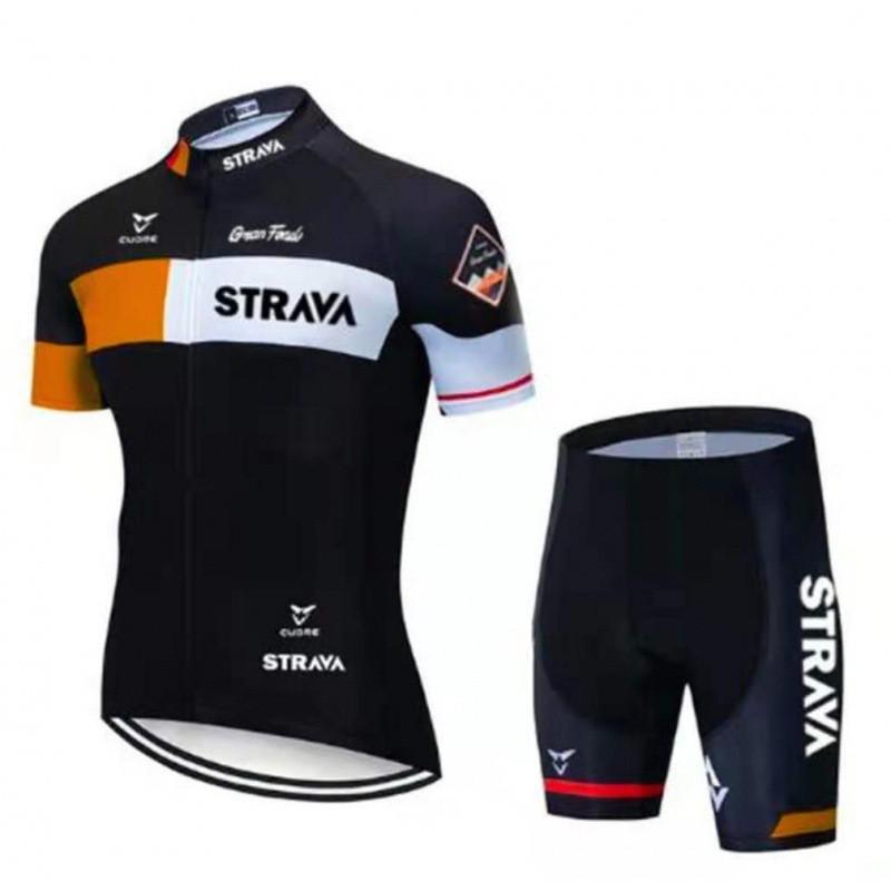 Hot-selling Cycling Clothes Short-sleeved Set STRAVA Men Women's Mountain Biking Sports Equipment Quick-drying Breathable