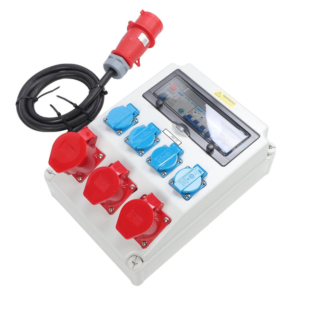Power Distribution Box with 4Pcs  16A  Socket 3Pcs 5pin Industrial Socket AC 220‑380V 240‑415V