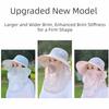 Neck Flap Fishing Hat Detachable Face Cover Outdoor Working Cap Sun Hat  Outdoor Activities