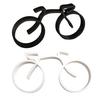 2 Stück 3D-gedruckte abstrakte Fahrradfigur Minimalistische moderne Fahrradstatue Skulptur Heim-Büro Bücherregal Schreibtischdekoration