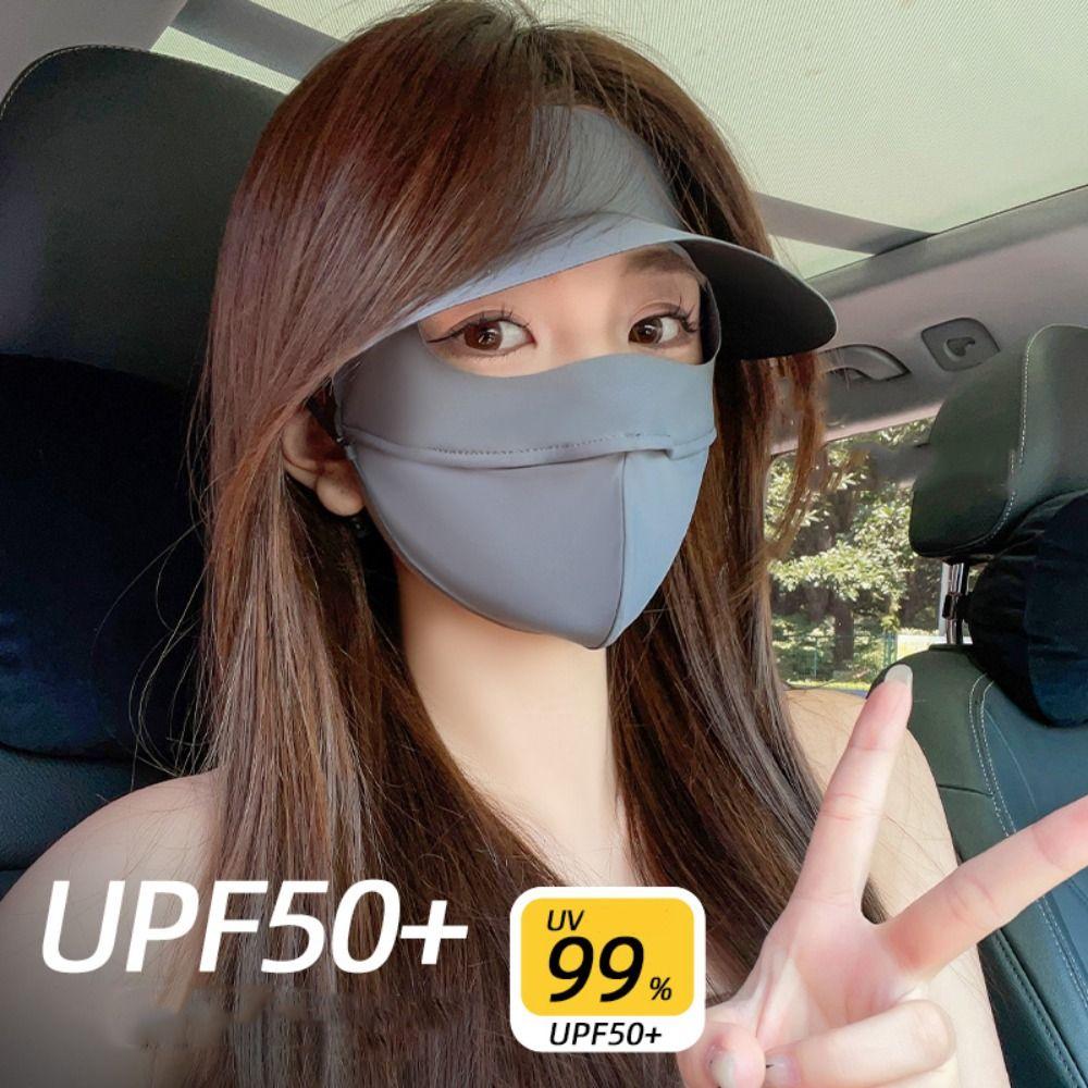 Sonnencreme Schal Eis Seide Maske Gesichtsmaske Gesichts Gini Maske Elastische Gesichtsbedeckung Reiten