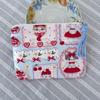 Adorable Blue Cartoon Makeup Bag: Mini Pure Cotton Coin and Earphone Pouch, Lipstick Carrier, Portable Storage.