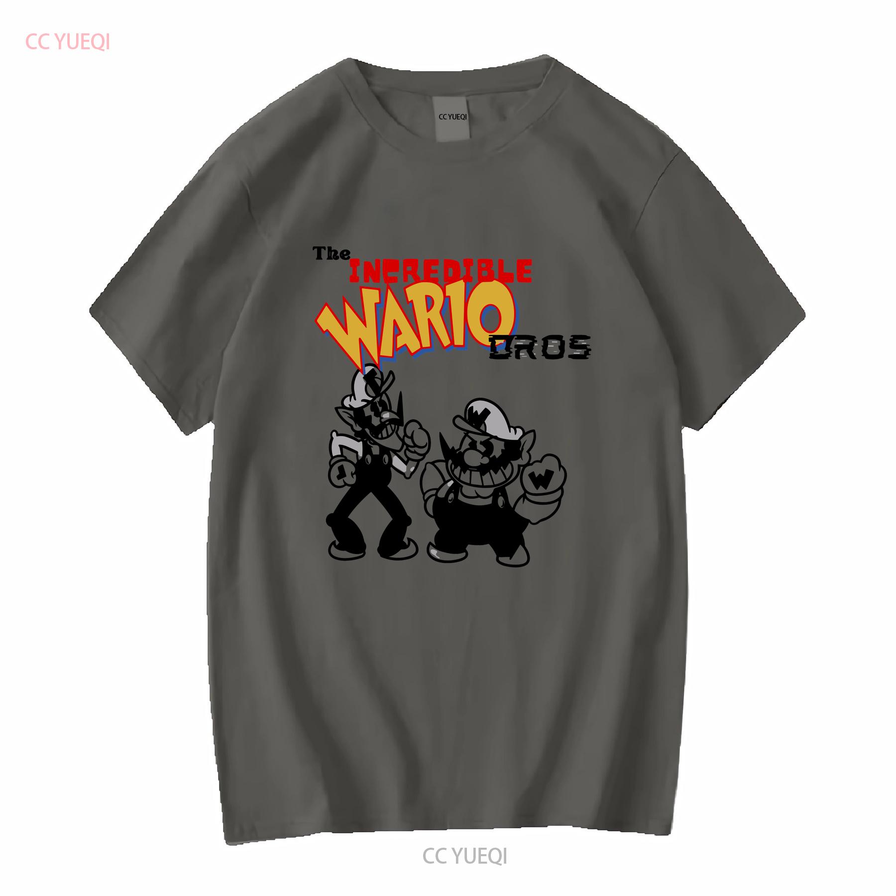 

The Incredible WARIO BROS T Shirt long or short sleeves vintage Washed Unisex streetwear Casual homme Stretched graphic Soft 4XL