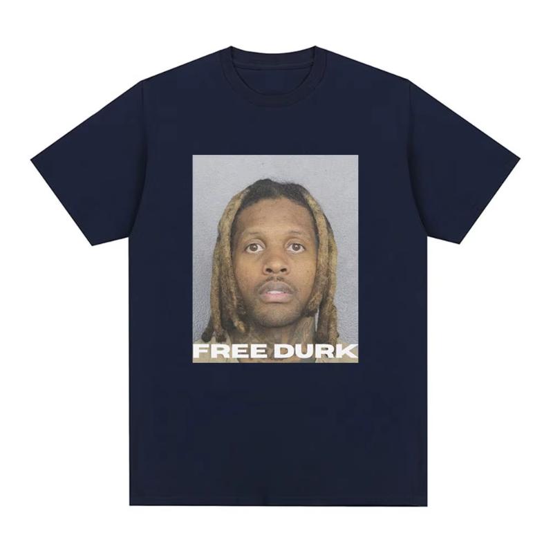FREE DURK T Shirt Lil Durk Graphic T Shirts Unisexs Women Clothing Fashion Vintage Tshirt Casual Cozy Cotton Oversized Tee Shirts