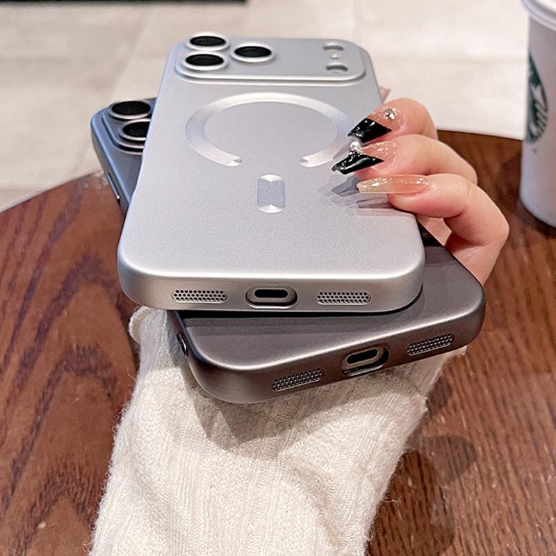 Magnetic Matte Cases For iPhone 11 12 13 14 15 16 17 Pro Max 17 Air 16 Plus For Magsafe Wireless Charge Cover Phone Accessories