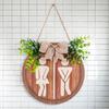 Massivholz Badezimmer Wandkunst Holz Toilettenschild, Herren und Damen Toilette Geschlechtsneutrales Schild Runde Rustikale Bauernhaus Hängeschild für Waschraum