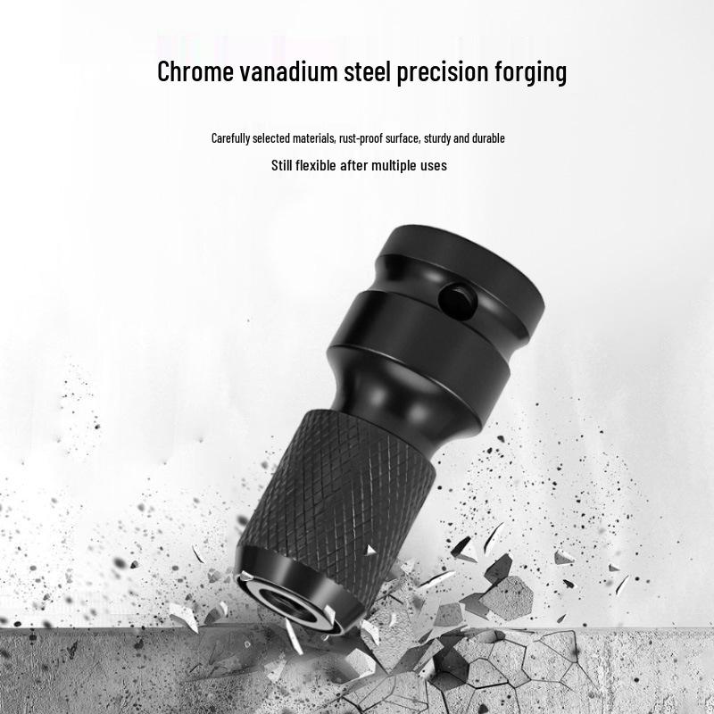 Electric Drill Bit Adapter: 1/2 to 1/4" Telescopic Wrench Extension Bar