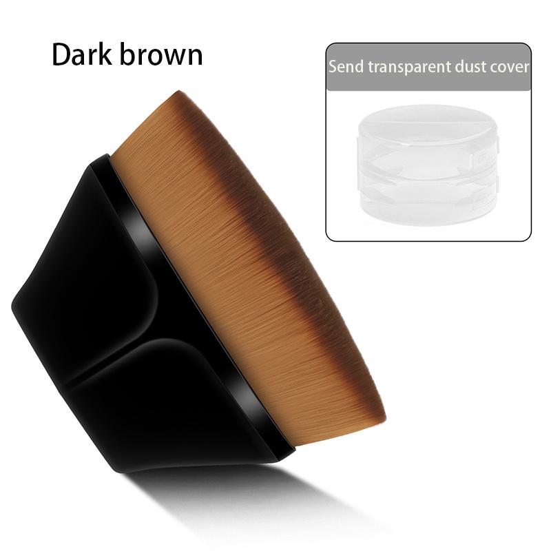 Foundation-Pinsel, Blütenblatt, nicht markierender Make-up-Pinsel, flacher Kopf, tragbar, nicht essen, Puderpinsel, Aufbewahrungsbox, Foundation-Pinsel