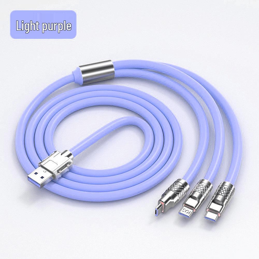 120W Jike Line One-to-Three Fast Charging Cable for Apple Huawei Honor