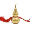 Antique Copper Gourd Hanging Decors Metal Ornament Lucky Tassels Charm Perfect for Living Room Office Car Interior