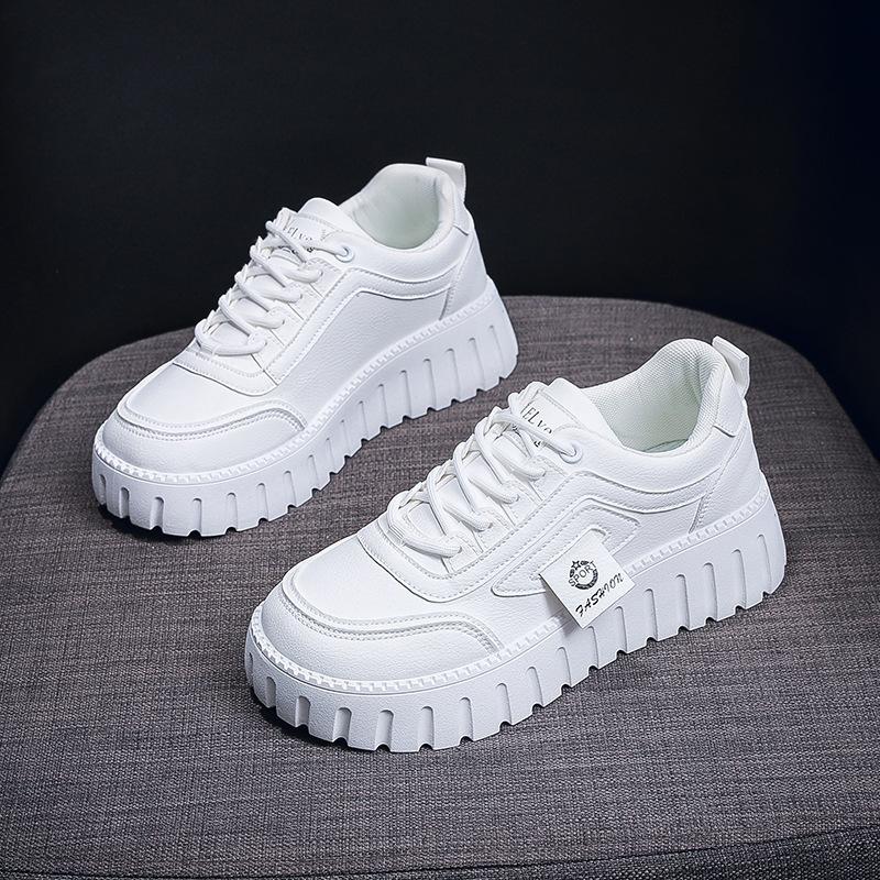 Casual Korean version of little white shoes women's thick baseplate shoes women's 70 new autumn 22 student tide shoes 1 versatile 2025