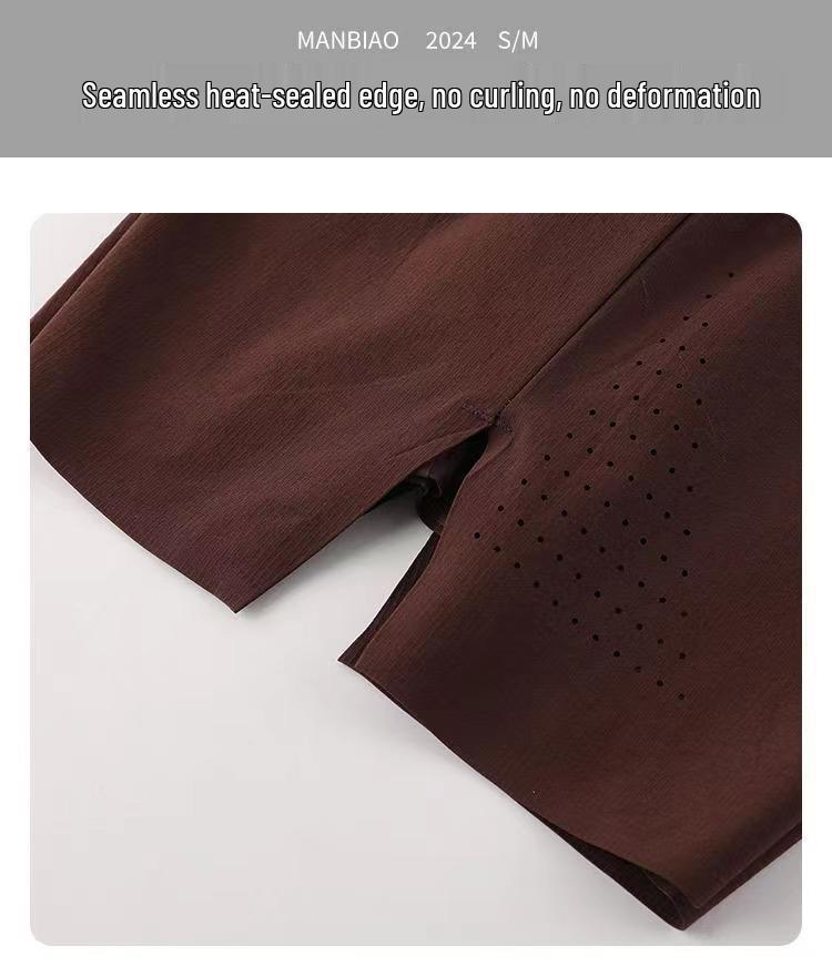 2024 Men's Quick-Dry Ice-Feel Running Shorts: Comfortable and Loose Five-Point Fitness Pants for Outdoor Activities.