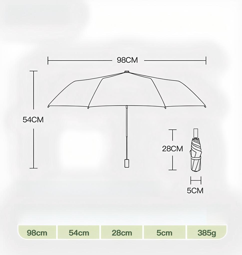 8-Bone Three-Fold Automatic Umbrella Tulip Flower Color Sunshine Dual-Purpose Umbrella Sunshade Vinyl Sun Umbrella Small Fresh F