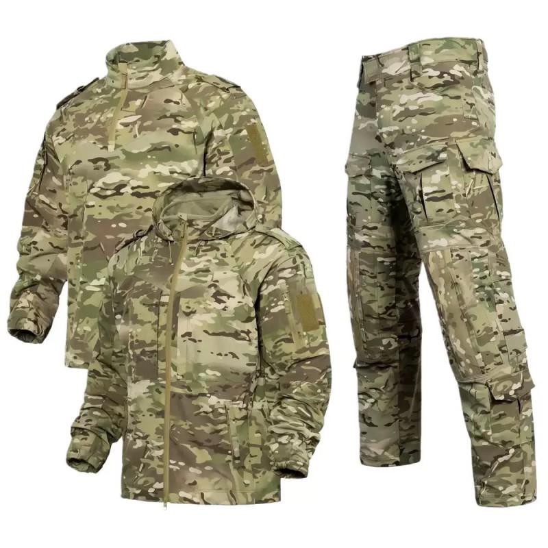 Wanxing L5.0 Quick-drying Three-piece Frogsuit Outdoor Thin Clothes Long-sleeved Trousers Wear-resistant Scratch-resistant Camouflage M