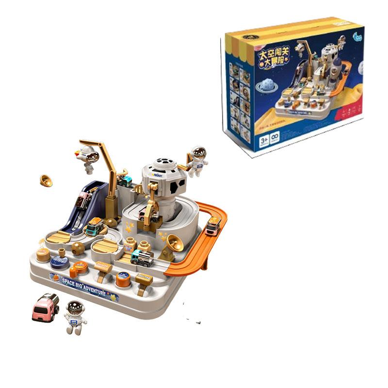 

Challenge Car Blocks Adventure Space Theme Set Baby Puzzle Sliding Track Toy Style B