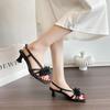 Fashion Summer Flower High Heels Sandals Women's Fashionable Comfortable Thin High Heels Fashionable Elegant Outdoor Party Women's Shoes