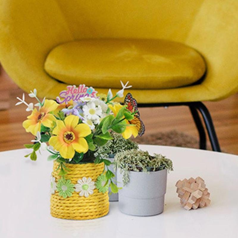 Realistic Easters Faux Potted Plant Bonsais Spring Artificial Flowers Arrangement In Pots Vase for Festives Decorations
