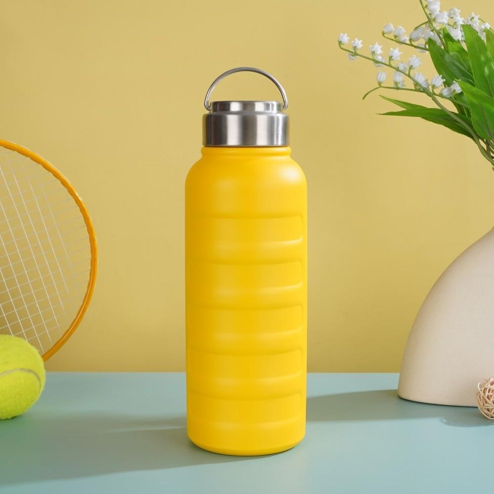 Double Wall Thermos Water Bottles Portable Handle Large Capacity Bottle  Car Travel