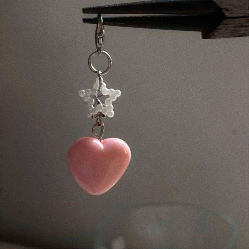 Fashion Camera Charm Bag Pendant Mobile Phone Pendant Stylish Heart Keychains Alloy Texture Unique Key Holder for Daily