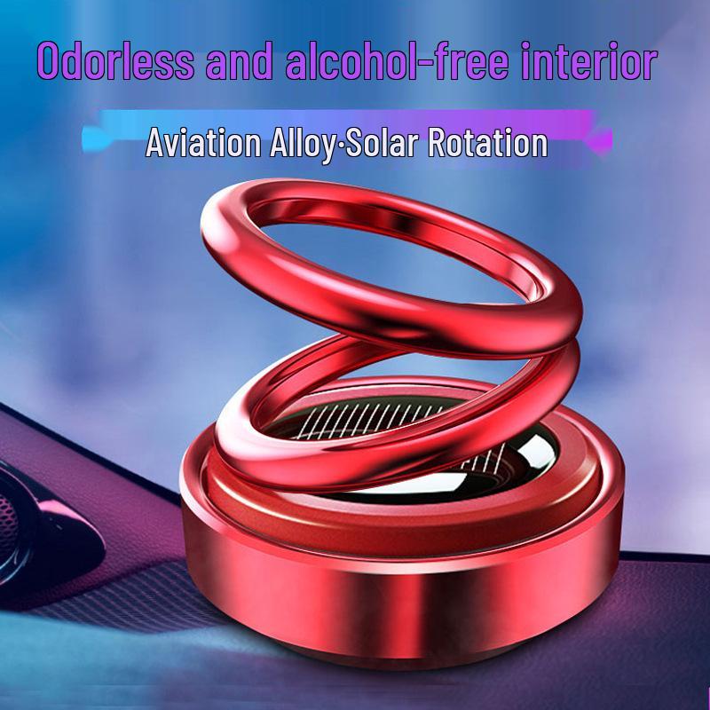 Creative Solar Double Ring Car Air Freshener Ornament