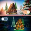 MOULD KING 16053 Streetview Baustein Die MOC Weihnachtshütte im Wald mit Led-Teilen Modell Spielzeug Kinder Weihnachtsgeschenke