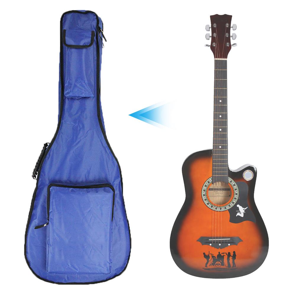 Shuffle 41 Inch Adjustable Double Shoulder Straps Waterproof Guitar Gig Storage Bag(Blue)