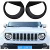 Schwarze Scheinwerferabdeckung Zubehör Blenden Verkleidung für 2015 2016 17 18 Jeep Renegade