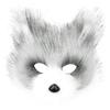 Plush Half-Face Cat Fox Mask Halloween Party Cosplay Costume Accessory Adult Unisex