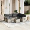 VidaXL Garden Lounge Set with Cushions 8 Pcs, Patio Sofas, Patio Furniture Set, Outdoor Furniture, Grey 3263848