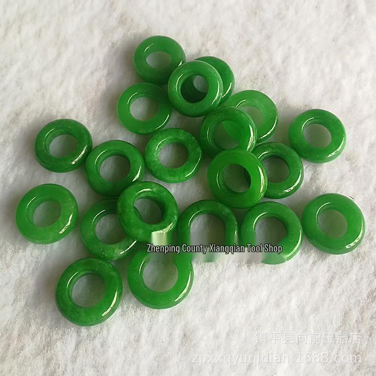 Large Round Dry Green Jade Beads for DIY Bracelet & Necklace Jewelry