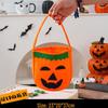 Pumpkin Lantern Trick-or-Treat Candy Bag for Kids - Halloween Handheld Decoration and Small Gift Prop