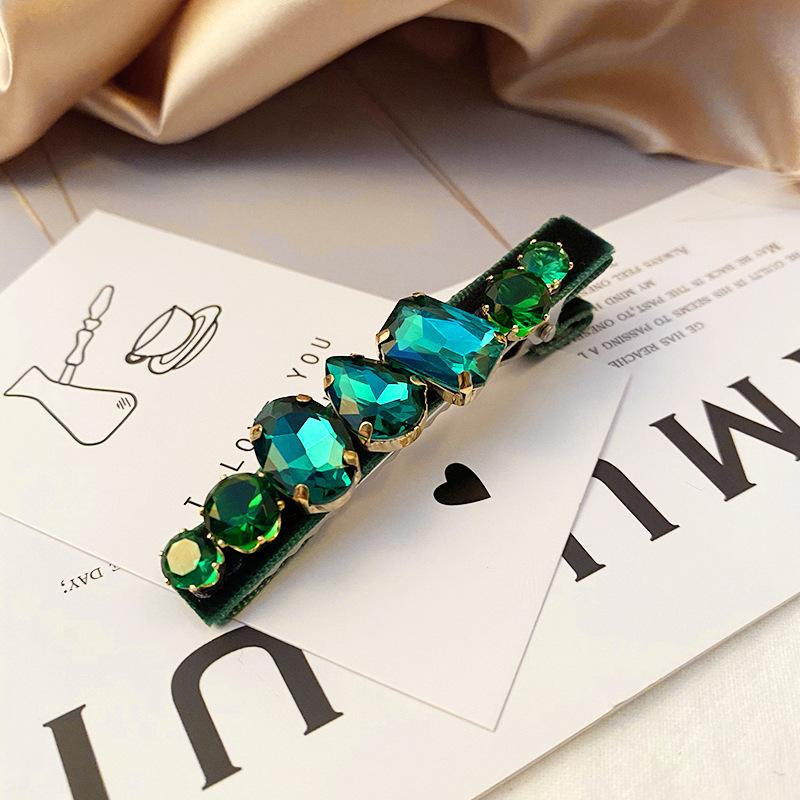 Colored Baroque Crystal Barrette Hairclips For Women New Korea Top-grade Shiny Rhinestone Pearl Spring Clips Hairpins