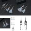 Summer 2023 Punk Skull Earrings With Electroplated Alloy For Hip Hop And Street Fashion