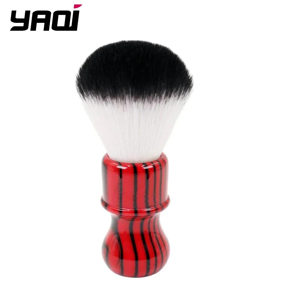 

YAQi Evil Zebra 26mm Synthetic Hair Shaving Brush for Men Black And Red Handle Men s Grooming Essential