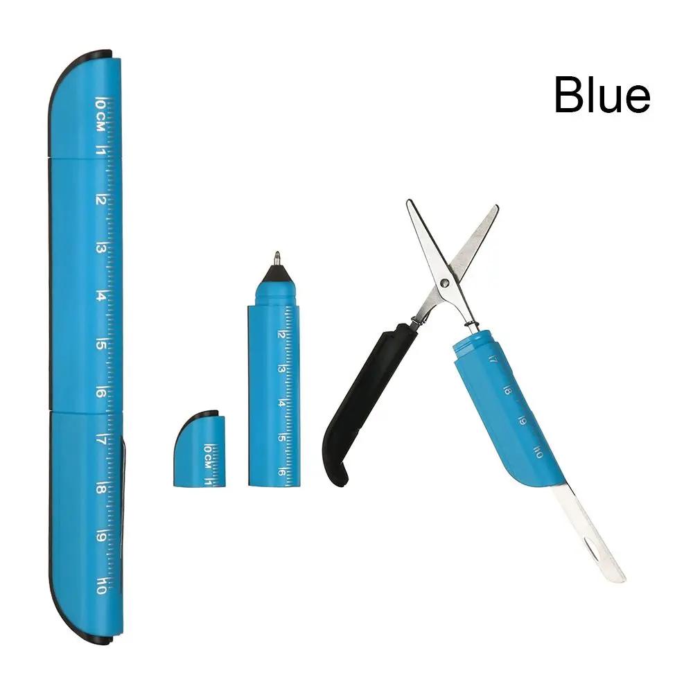 Creative Plastic School Office Supplies Ruler Ballpoint Pen Multifunction Signature Ballpen