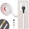 1M PVC Flexible Kabelkanal, Selbstklebende Wand-Kabelabdeckung, Verlängerungskabel-Verstecker, Drahtverstecker und Schutz-Management