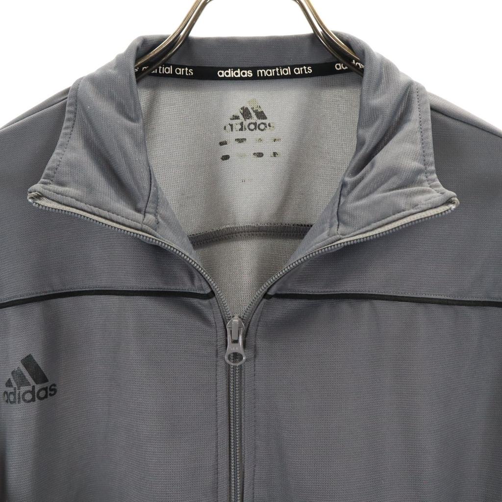 Adidas Track Jacket L Gray Jersey Men's Used
