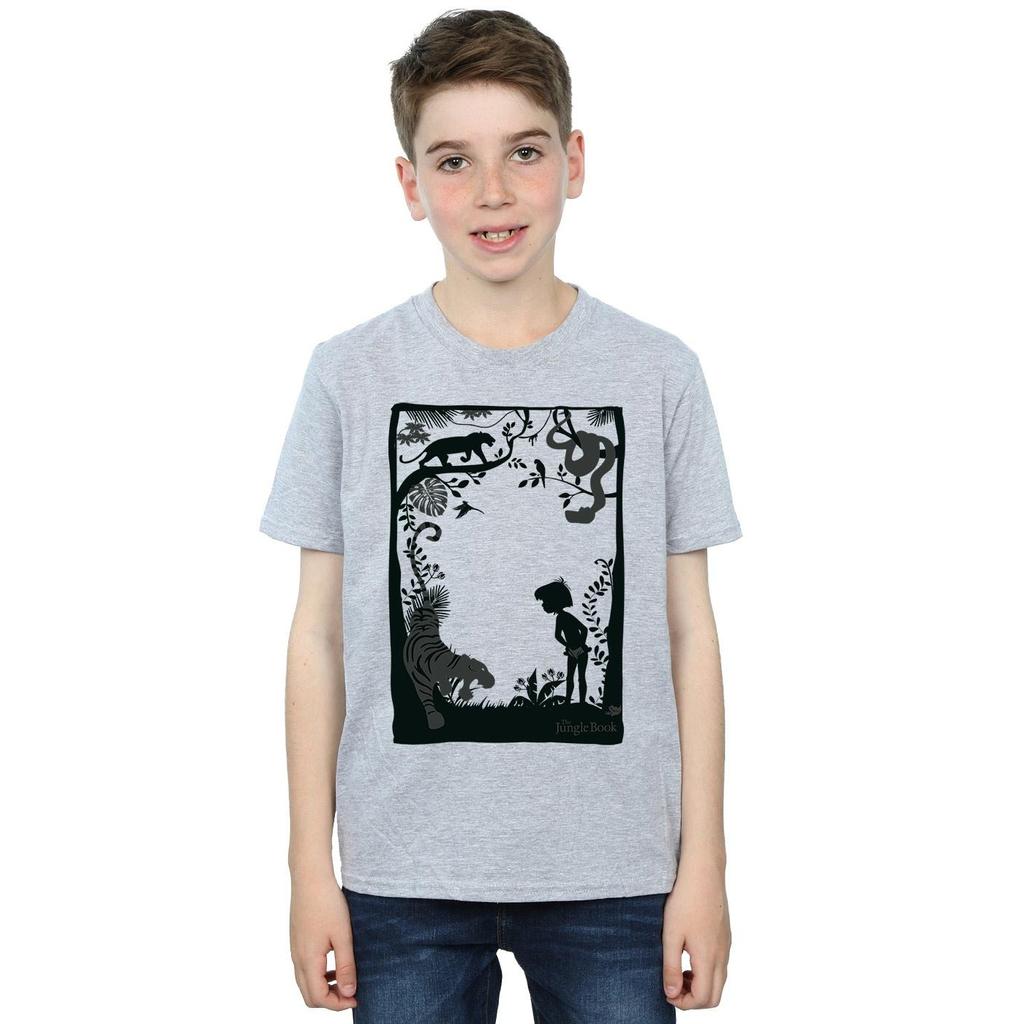 Disney Jungen-T-Shirt „Das Dschungelbuch-Silhouette“-Poster