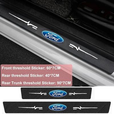 AAANE1 Car Door Threshold Sticker Trunk Bumper Strips for Ranger Ecosport Kuga Mondeo Focus Fiesta Explorer Fusion Edge Escape