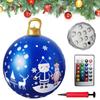 60cm Outdoor LED Christmas Inflatable Decorated Ball PVC Transparent Giant Big Large Balls Xmas Tree Decorations Toy Ball 2024