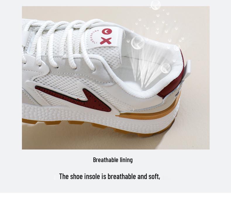 2024 Spring Trendy Women's Thick Sole Korean-Style Running Shoes for Female Students - Forrest Gump Casual Sneakers, Model 6116.