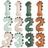 40Inch Giant Dinosaur Number Balloons Boy Girl Jungle Birthday Party Decoration Kids 1st Birthday Cartoon Foil Balloon Supplies