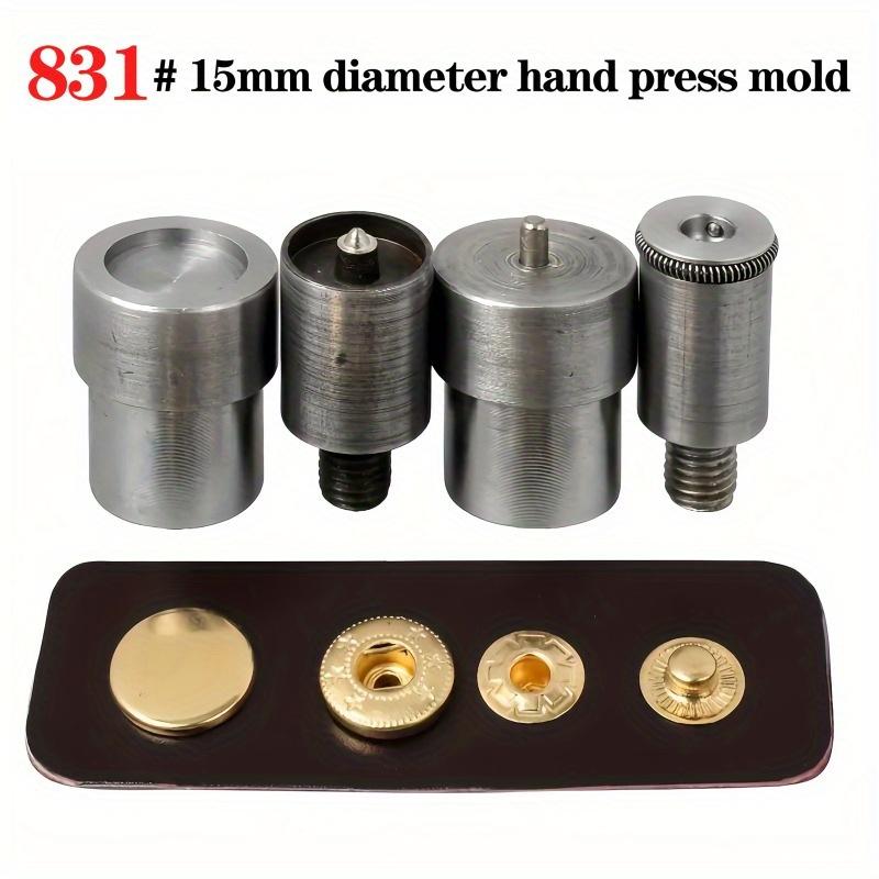 15mm diameter Hand Press Mold (excluding machine) - Metal Button Fastener for Faux Leather Crafts - M8 Thread - DIY Craft Accessories