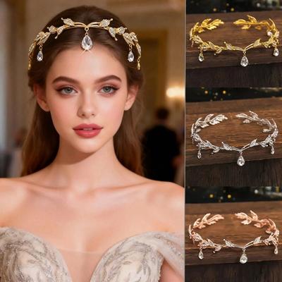 Alloy Fairy Crown Leaves Tiara Bandana Vintage Style Hair Jewelry  Party