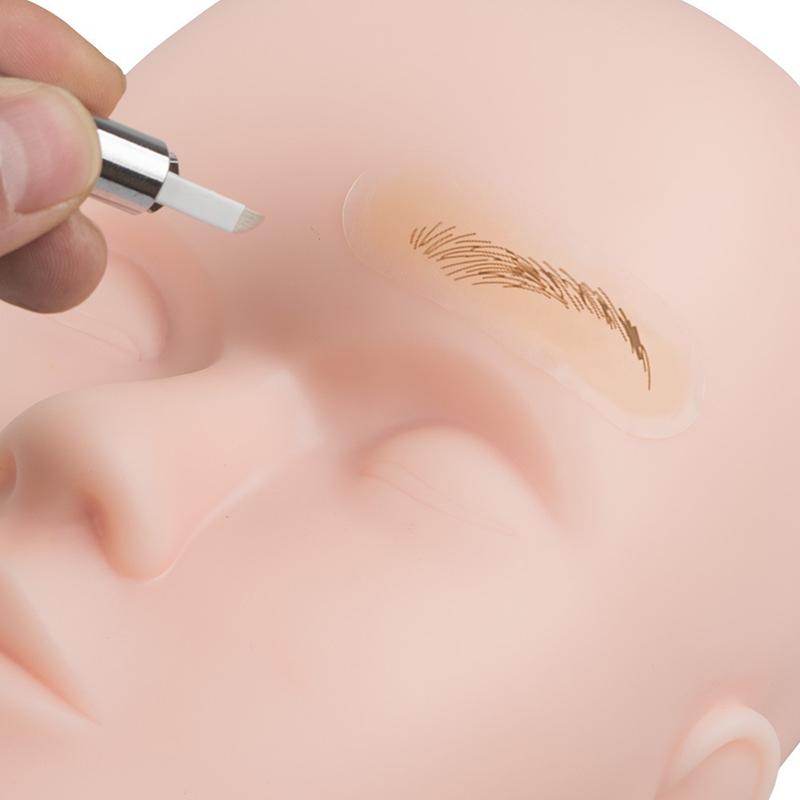 1/5/10Pcs Tattoo Real Operation Transfer Sticker Skin Eyebrow Line Practice Permanent Silicone Tattoo Training Supply
