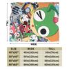 Cartoon Funny Keroro Gunsou Frog Warm Blanket Camping Plush Throw Blanket Aesthetic Couch Chair Flannel Bedspread Sofa Bed Cover
