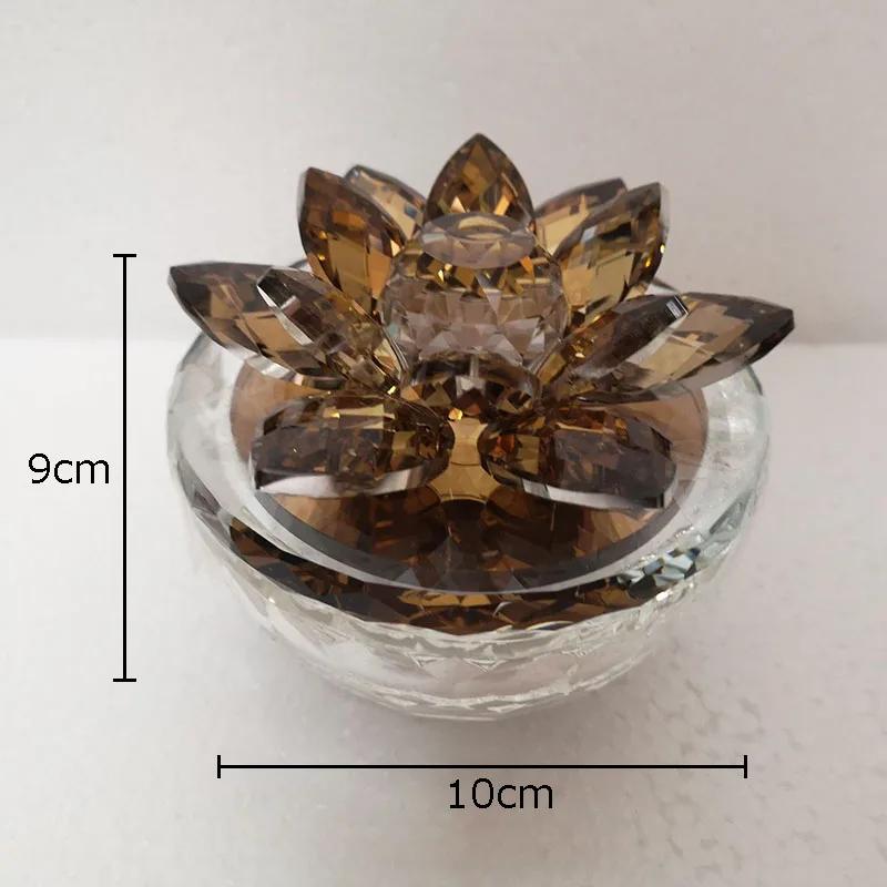 

Dazzling Crystal Flower Storage Jar Transparent Candy Jar Small Objects Earring Jewelry Organizer Box Aromatic Liquid Container
